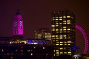 The OXO tower was transformed through projection mapping
