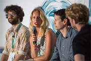 The panel (l-r) Sam Poullain, Sille Opstrup, Bruce Daisley and Tom Ollerton