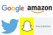 Google, Amazon, Twitter, Snapchat and Amazon
