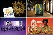 Publicis Groupe (Getty Images): creative work (from clockwise top right) by Leo Burnett (McDonald's), BBH (Burger King) and Saatchi & Saatchi (Hope United)