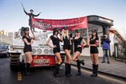 Dancers entertained press outside the seaside venue