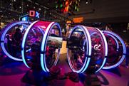 PlayStation recreated its large neon cylinders at Paris Games Week