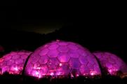 The Eden Project lit up for Breast Cancer pk10