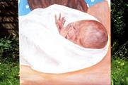 Creative effort: Andy Leek's painting of the young Prince George