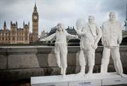 The statues represented how much daily sugar is consumed by children, teenagers and adults