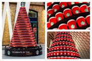 The social media-activated tree celebrated the start of Starbucks' red cup season