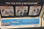 Protestors 'hack' Tube ads with anti-deportation messages