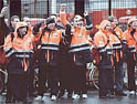 Striking postal workers in Reading