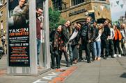 Visitors to the activation could call their dads for free