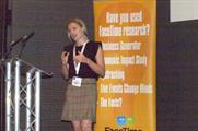 Gemma Courtenay of Brand Events speaking at the AEO Forums yesterday