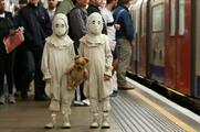 PR stunt: The Oddwell Twins from Tim Burton's Miss Peregrine’s Home For Peculiar Children appeared in London