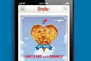 Domino’s Pizza : uses dating app Tinder to offer tasty deals on Valentine's Day