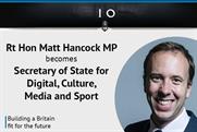 Matt Hancock succeeds Karen Bradley as culture secretary