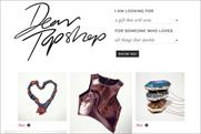 Dear Topshop: gift guide campaign launches on Pinterest