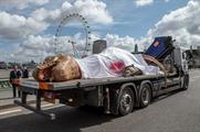 The T. Rex caught the attention of Londoners yesterday (1 June)