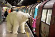 Sky Atlantic: a polar bear was unleashed on the streets of London to promote new drama