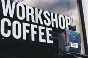 Workshop Coffee's Holborn brand features a sliding lattice-work door which can be used to divide the space (Twitter/@WorkshopCoffee)