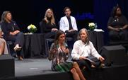 (L) Wendy Clark, global CEO, DDB Worldwide and (R) Colleen DeCourcy, chief creative officer, Wieden+Kennedy open first TUA meeting