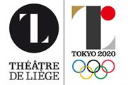 The creator of this Belgian theater logo (left) accused the Tokyou Olympics symbol of copying his design.