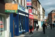 Sign of the times: Many shopping parades have empty premises