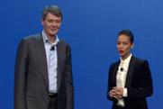 Launch: CEO Thorsten Heins and newly named creative director Alicia Keys 