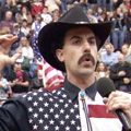 Borat: the spoof Kazakh native