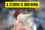 Amnesty International ruffles Trump's hair on roving billboards in DC