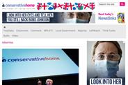 Conservative Home: website features prominent Labour ad