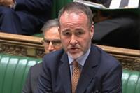Housing minister Christopher Pincher speaking in Parliament