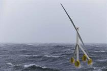 Self-aligning floater with integrated tower follows shipbuilding principles