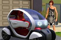 Renault is advertising on The Sims 3
