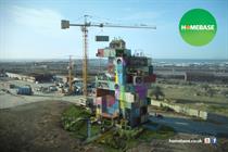 Homebase ad showcases its products by building showrooms in public places