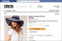 Asos: one of the first brands in Europe to launch an integrated Facebook Store