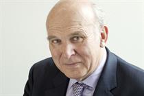 Vince Cable: secretary of state for business, innovation and skills