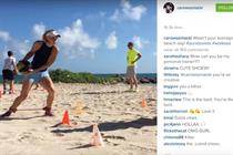 Caroline Wozniacki: trains on the beach with Adidas