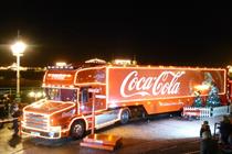 This year Coca-Cola's Christmas truck will visit 46 locations