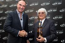 Partnership: Nick Blazquez of Diageo (l) and Bernie Ecclestone of Formula 1 (r)