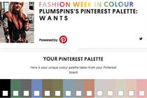 Consumers can create their own Pinterest Palette via the Topshop website (@pinterestUK)