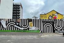 Schuh: OOH mural in Liverpool to promote the 'Schuh sneaker hunt'