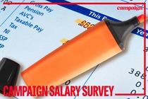 Highlighter pen concealing part of pay slip with salary information