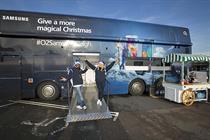 Samsung and O2 launch experiential Christmas bus tour 