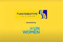 The Unstereotype Alliance logo against a yellow background