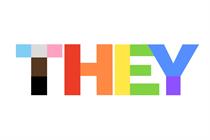 A multicoloured logo reading 'They'