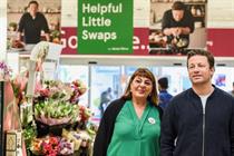Jamie Oliver: will appear in promotional marketing but not Tesco's ads