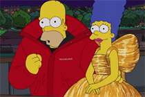 Homer and Marge Simpson wear Balenciaga clothing 