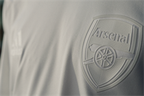 Image of the all white Arsenal shirt 