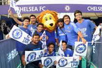 Football fans at the 2014 Barclays Premier League Live event in Mumbai