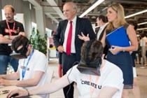 Vince Cable and Facebook's Nicola Mendelsohn at the CIC event