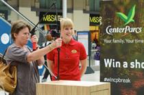 Commuters at Waterloo station tested out Center Parcs' virtual archery