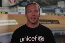 Sir Chris Hoy features in Unicef's video for Commonwealth Games
